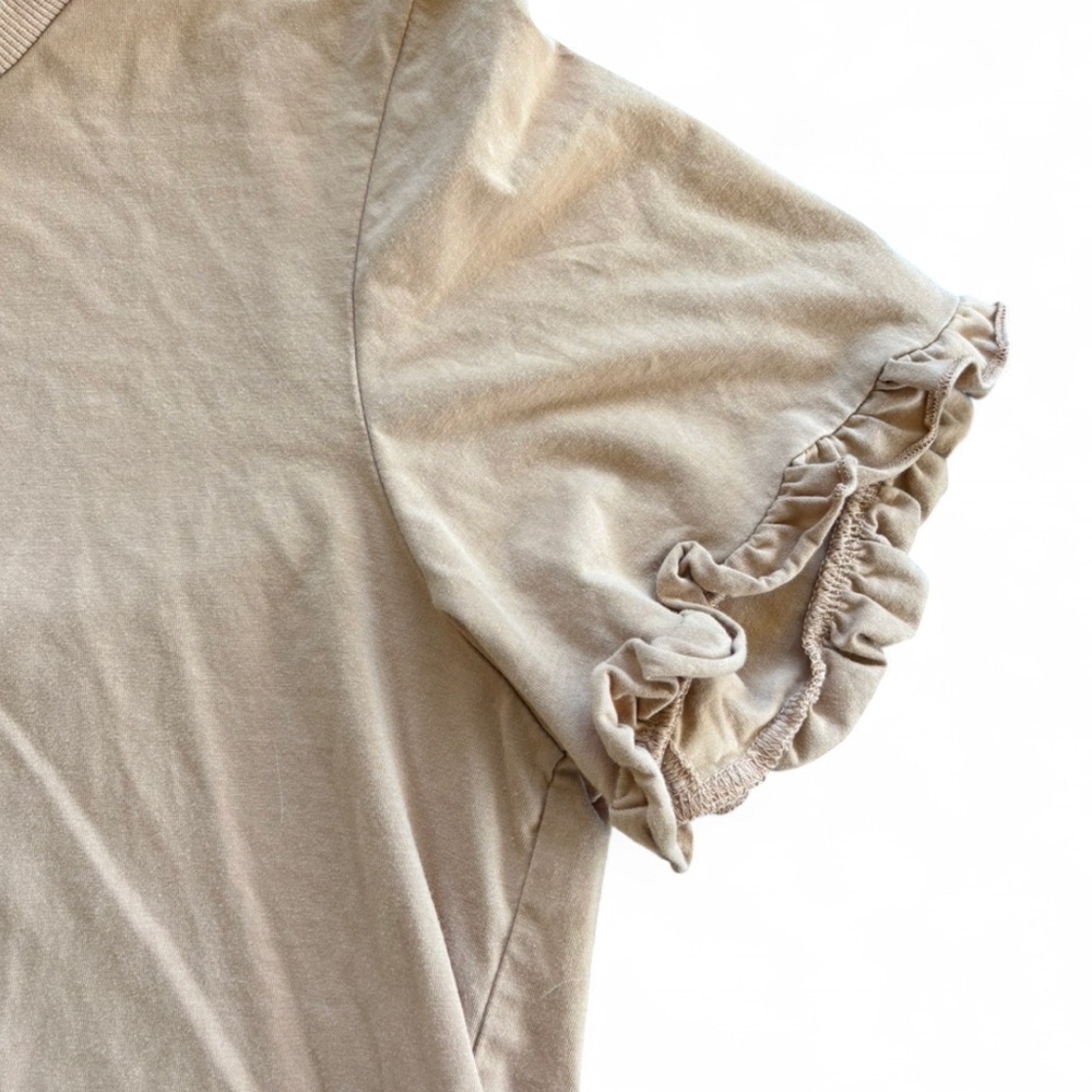 Princess Polly Ruffle Sleeve Tee - Tan - Picture 4 of 6